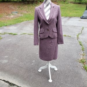 Lavender Wool Skirt Suit